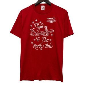 Flight to the North Pole Eastern Silverliners T-Shirt Single Stitch USA Vtg Sz L